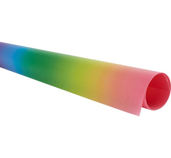 Transparant papier "Regenboog Pastel" , 50 x 61 cm