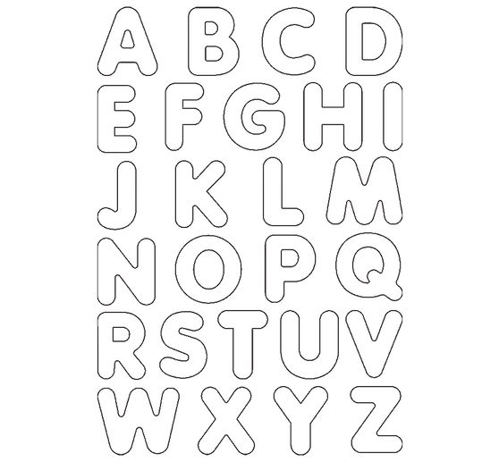 Lettres aimantées vierges