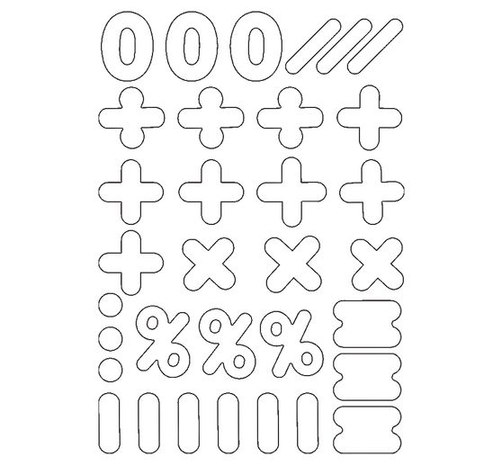 Blanke magnetische cijfers, 90 stuks
