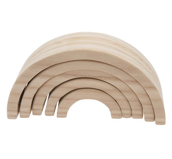 Wooden rainbow, 5 pieces, pine wood