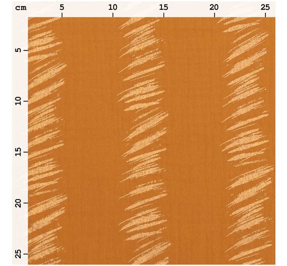 Gekreukte mousseline katoenen stof met goudeffect "Transformation" Crush Stipes
