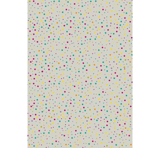 Papier cartonné à motifs « Grey Line », Pois arc-en-ciel