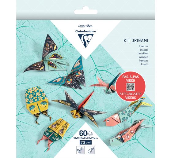 Assortiment de papier de pliage « Insectes »