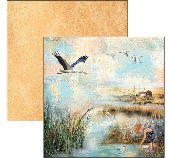 Papier scrapbooking « delta », 12 feuilles, 30,5 x 30,5 cm