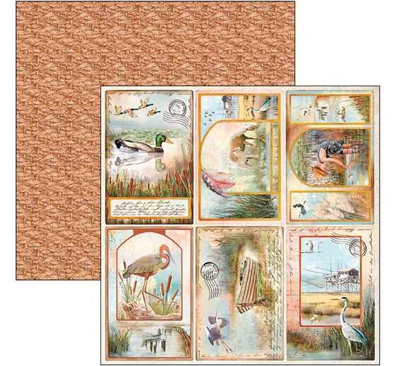 Papier scrapbooking « delta », 12 feuilles, 30,5 x 30,5 cm