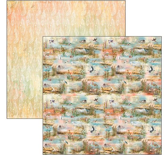 Papier scrapbooking « delta », 12 feuilles, 30,5 x 30,5 cm