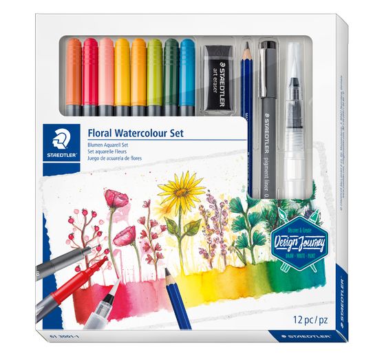 STAEDTLER Aquarel-set "Bloemen"