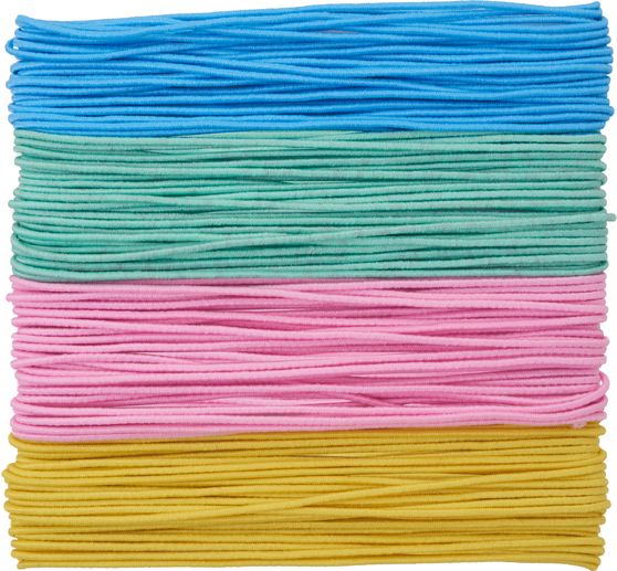 Rubber koorden "Pastel", set van 4