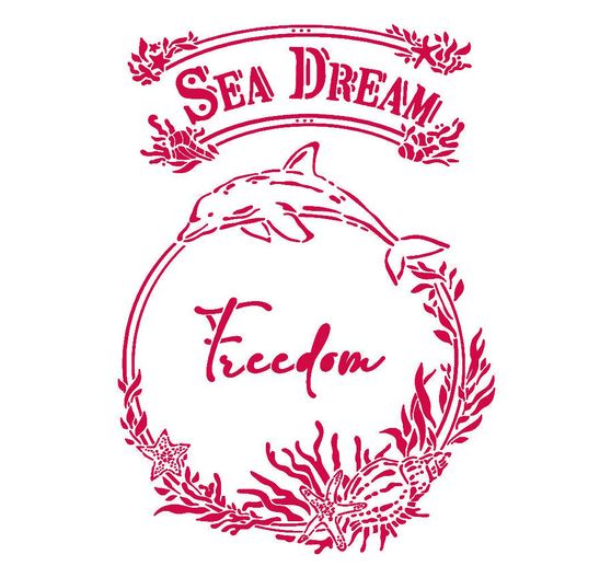 Stencil "Sea Dream", 21 x 29,7 cm