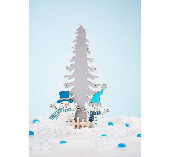 VBS plug motif "Snowmen with fir tree
