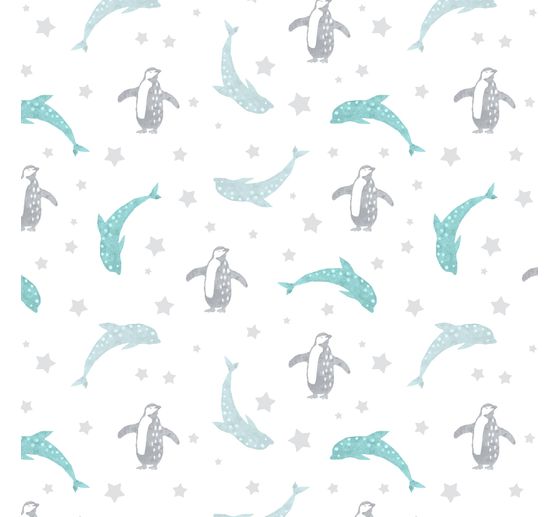 Tissu coton au mètre « Monde polaire »