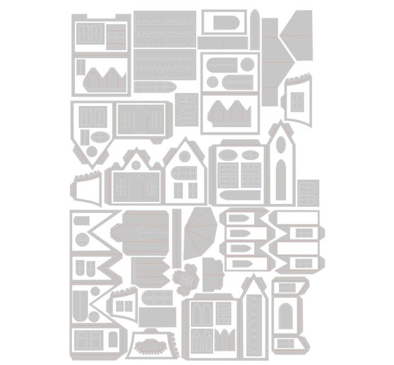 Sizzix Thinlits Ponssjabloon-set "Village Collection by Tim Holtz"