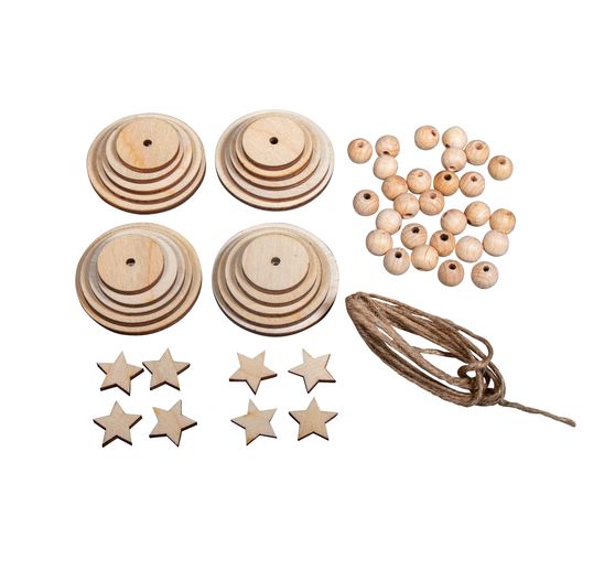 Knutselkit houten boom decoratieve hanger