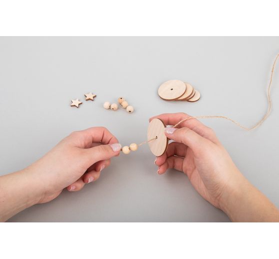 Knutselkit houten boom decoratieve hanger