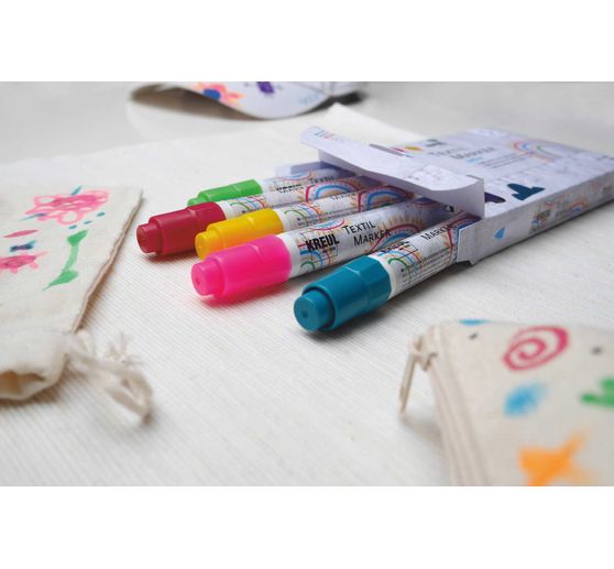 Textil Marker medium KREUL « Junior », set de 5