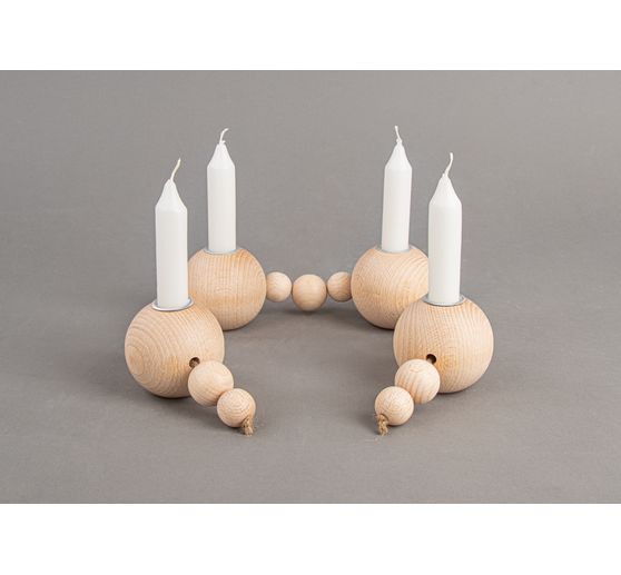 Bougeoir « Boule en bois », Ø 7 cm