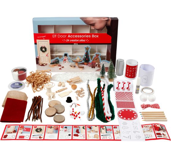 Coffret créatif porte de lutins « Scènes de Noël »