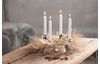 Candle holder with skewer for stick candles