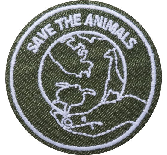 Iron on applique "Save the Animals"