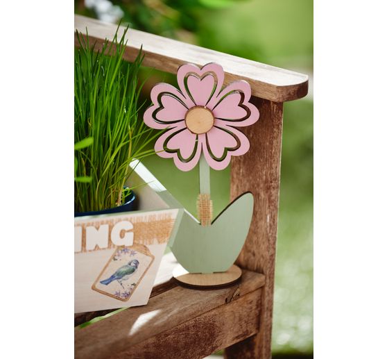 Fleur en bois VBS « Lola »
