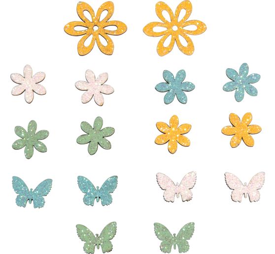 Scatter pieces flower and butterfly "Franca