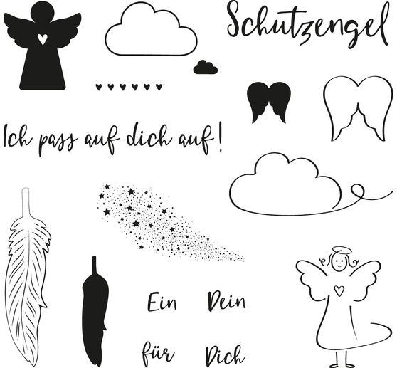 Tampons Clear Stamps « Schutzengel »