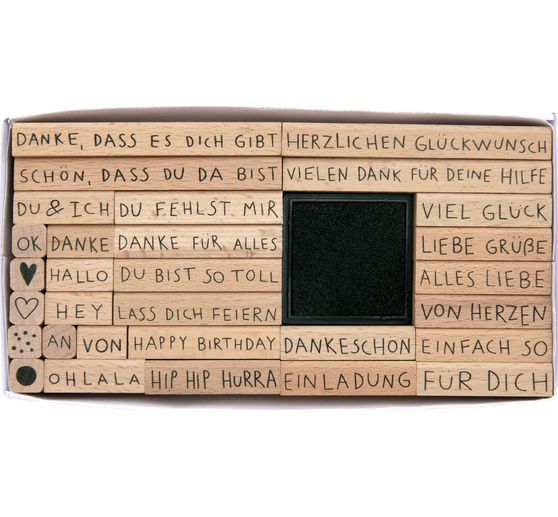 Stempel set XL "Liefdes groeten"