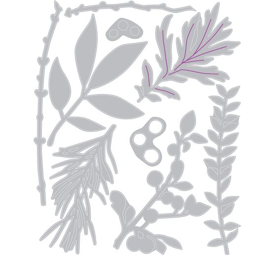 Sizzix Thinlits Stanssjabloon "Hidden Leaves"