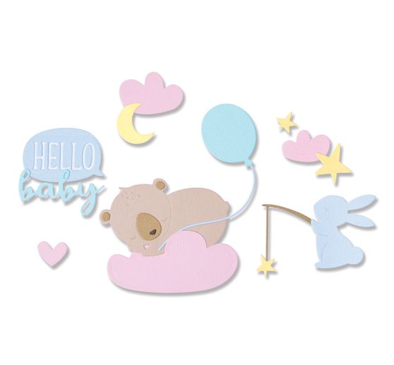 Gabarit d'estampe Sizzix Thinlits « Hello Baby »