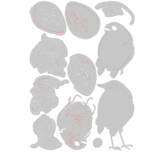 Sizzix Thinlits ponssjabloon "Bird & Egg Colorize by Tim Holtz"
