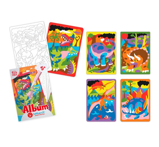 Sabbiarelli Zand-het voor Plezier Album Dinosaurussen