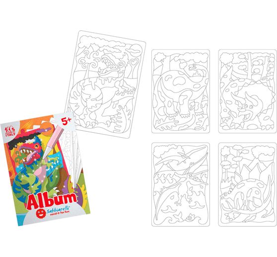 Sabbiarelli Zand-het voor Plezier Album Dinosaurussen