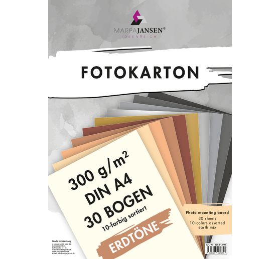 Fotokarton assortiment "Aardetinten"