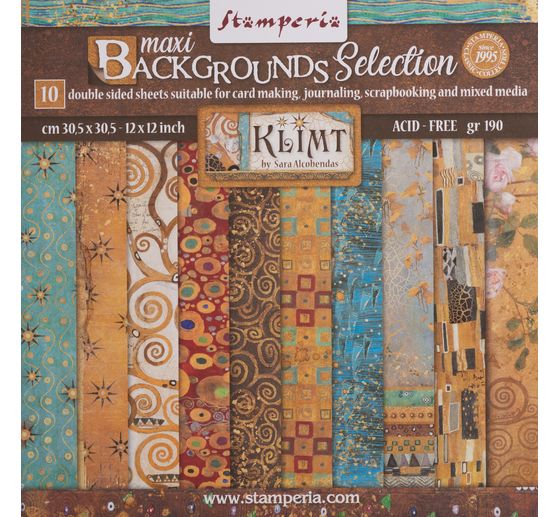 Bloc de papier scrapbooking « Klimt Backgrounds »