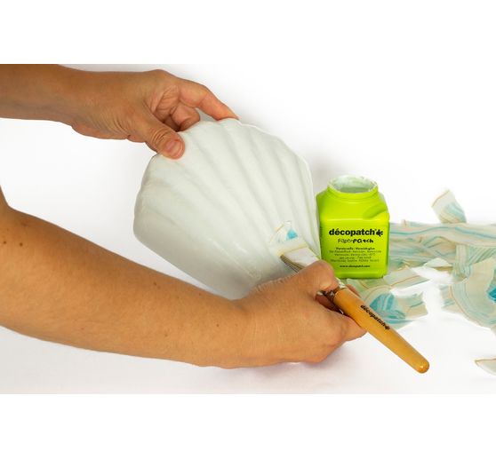 Schelpvaas, papier-maché, waterdicht