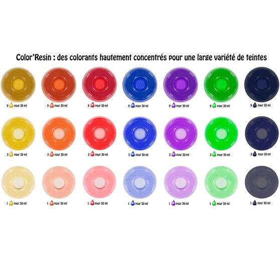 COLOR'RESIN complete set, 6 kleuren