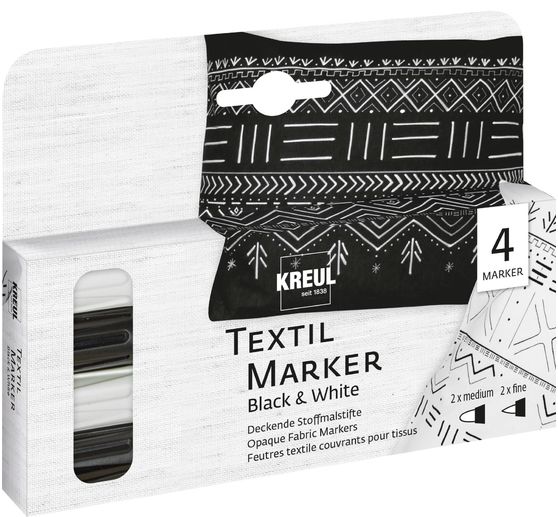 KREUL Textiel marker opaak "Black & White"