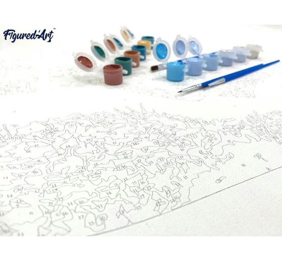 Painting by numbers "Elephants"
