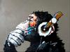 Painting by numbers "Monkey with headphones"