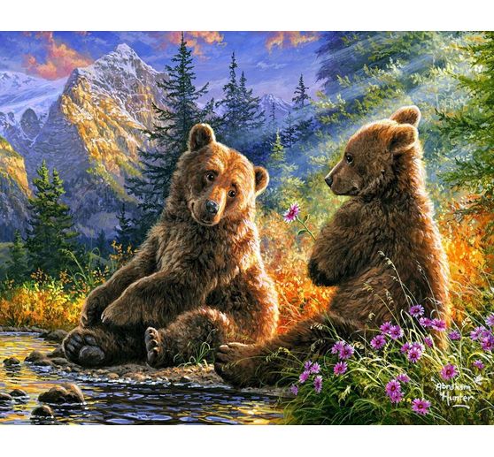 Peinture au numéro « Couple d’ours »