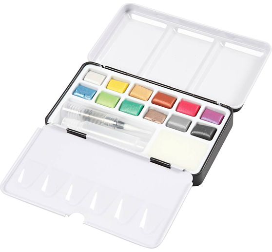 Aquarel Verfdoos Metallic