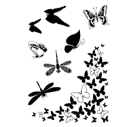 Clear Stamps "Vlinders en libellen"