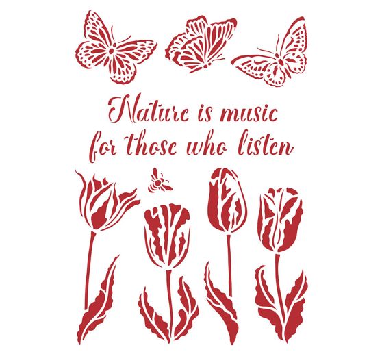 Stencil "Nature is Music..."