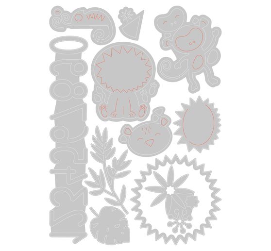 Sizzix Thinlits punch template "Jungle Fun"