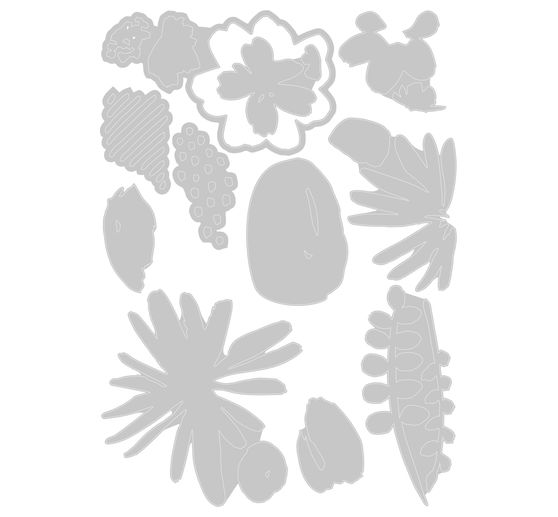 Sizzix Thinlits punching template"Modern Floristry by Tim Holtz" 