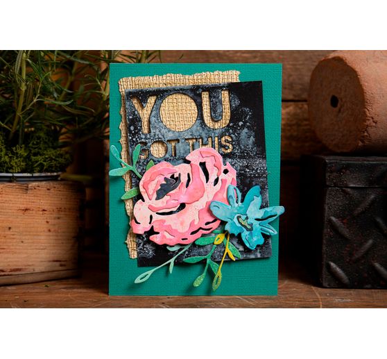 Sizzix Thinlits ponssjabloon "Brushstroke Flowers #4 by Tim Holtz"