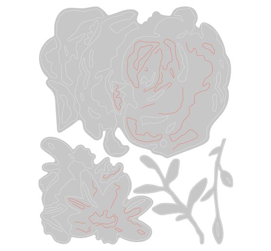 Sizzix Thinlits ponssjabloon "Brushstroke Flowers #4 by Tim Holtz"