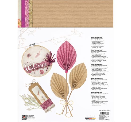 Natuurlijk papier "Fuchsia"