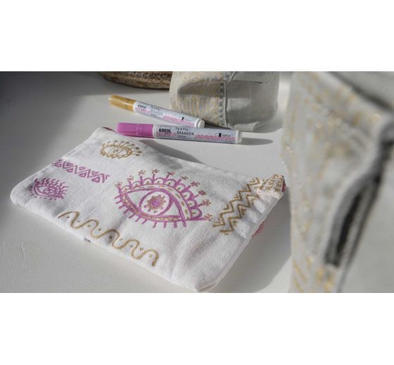 Textil Marker medium KREUL « Glitter », set de 5