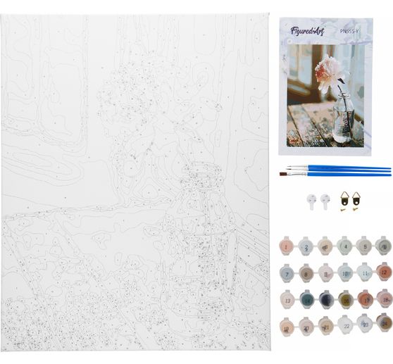 Painting by numbers "White flower"